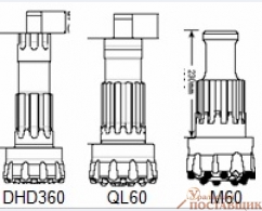 Буровые коронки Gortools d=165/171/178/190/203мм