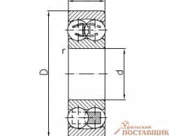Подшипник радиальный шариковый сферический тип 1611