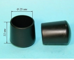 Заглушка наружная на круглую трубу D25 мм
