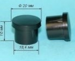 Заглушка внутренняя на круглую трубу D20х1,2-1,5 мм