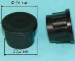 Заглушка внутренняя на круглую трубу D25х1,2 мм с гайкой М8