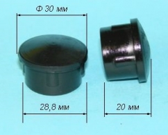 Заглушка внутренняя на круглую трубу D30х1 мм