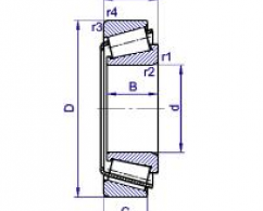 Подшипник 6-7804У ГПЗ 19,058х45,25х15,494